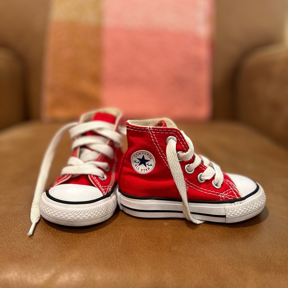 Red Converse Sneakers infant size 3